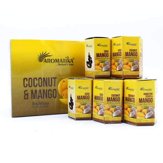 Masala Backflow Incense pack of 10 - Coconut & Mango