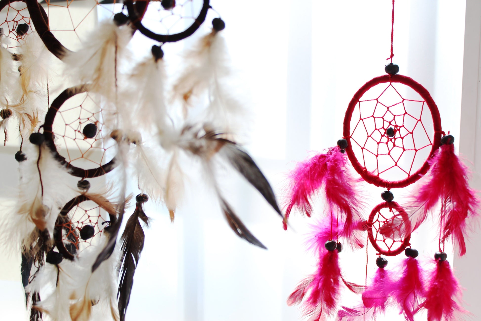 Bali Dreamcatcher - Medium Round - Turq/Pink/Purp