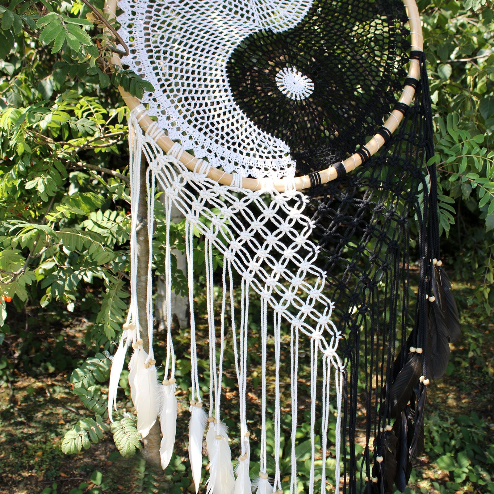 Bali Dreamcatchers - Extra Large Ying Yang D: 50cm